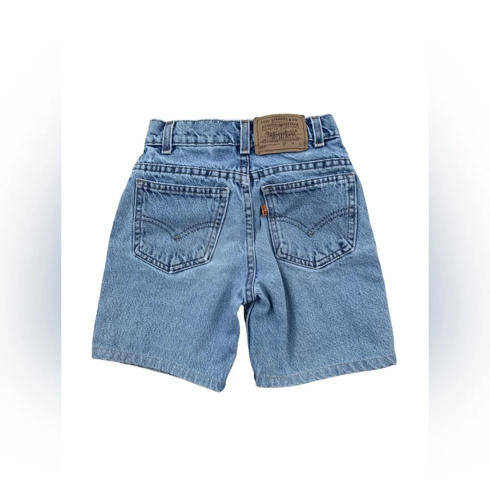 Vintage Little Levi’s Size 7 Orange Tab 550 Denim Jean Shorts - Picture 2 of 8